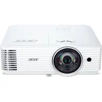 Acer projektorius S1387n, trumpo nuotolio, WXGA (1280x800), 4000 ANSI, 20 000:1, VGA, HDMI, RJ45, išvestis 1x16 W, 3,1kg, "LumiSense",