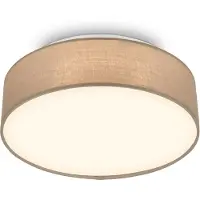 Briloner LED-taklampe Duck, taupe, Ø 30 cm, tekstil, 3000 K