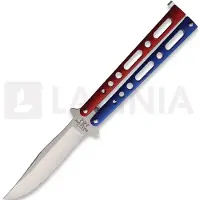 Bear & Son Butterfly Red White Blue foldekniv