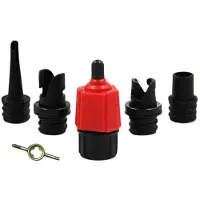 Torribaly Air Valve Adapter for Inflatable Boats, Dinghies, Kayaks, Pumps & Compressors Red