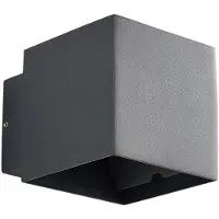 LINDBY utendørs LED-vegglampe Esani, antrasitt, opp/ned, IP54