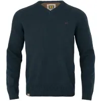 Härkila Vincent Merino V-Neck Sweater Men Dark Navy L