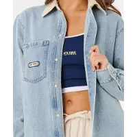 Rip Curl Surf Side Relaxed Denim Skjorte Med Lange Ermer