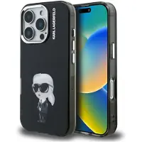 Karl Lagerfeld IML Aquarelle Karl & Logo MagSafe-etui til iPhone 16 Pro – svart