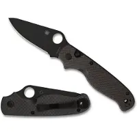 Spyderco ButtonUp Carbon Fiber foldekniv, svart