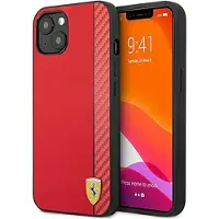 Ferrari FESAXHCP13SRE iPhone 13 mini 5,4" rød/rød hardcase On Track Carbon Stripe