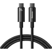 Baseus Tungsten Gold USB-C / USB-C Kabel - 2m, 240W - Svart
