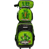 Minecraft Set Compact 33x21x45 Cm 35l Ryggsekk Med Hjul 3 Enheter