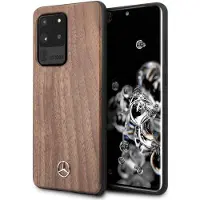 Mercedes Wood Line valnøttveske til Samsung Galaxy S20 Ultra - Brun