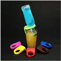 Typecat Beer Snaps, Cocktail Bottle Clips, Bottle Holder Plastic Drinking Clips, Stemware for Birthday Wedding Parties Red