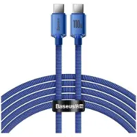Baseus Crystal Shine USB-C / USB-C Kabel CAJY000703 - 2m - Blå