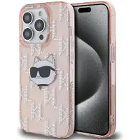Karl Lagerfeld IML Choupette Head & Monogram-etui til iPhone 13 Pro Max - rosa