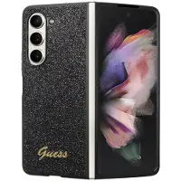 GUESS Glitter Script-etui for Samsung Galaxy Z Fold 5 - svart