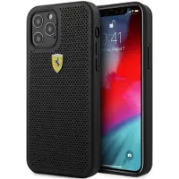 Ferrari FESPEHCP12LBK iPhone 12 Pro Max 6,7" svart/svart hardcase On Track Perforert