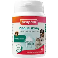 Beaphar Plaque Away Dental Powder 80g Tannkrem For Kjæledyr