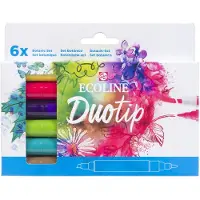 Ecoline Duotip marker set Botanic | 6 colours
