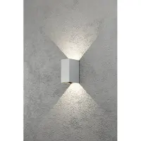 Konstsmide Utendørs LED-vegglampe Cremona 8 cm grå