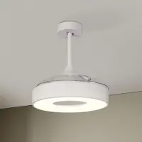 Mantra-Iluminacion LED-takvifte Coin Mini, hvit, DC, stillegående, Ø 91 cm, CCT