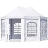 TOOLPORT 3x4,1 m pagodetelt, PVC-presenning, hvit