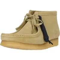 Clarks for man. 26155520 Wallabee beige leather ankle boots (38), 1 to 3 cm, Suede, Laces, Casual