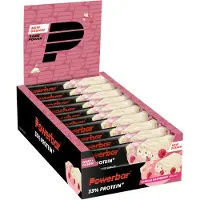 Powerbar Plus 33% Proteinbarerboks Vanilje Og Bringebær 90g 10 Enheter