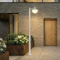 LUCANDE LED-utelampe Toras, lysegrå, 1 lyskilde, dimbar for CCT