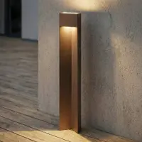 LUCANDE LED-gatelampe Kaholo, brun, 90 cm, IP44