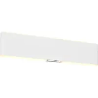 TRIO LED-akkumulator-vegglampe Conchita, bredde 32 cm, hvit, metall, CCT