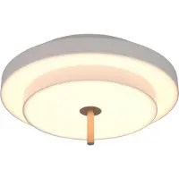 TRIO LED-taklampe Keaton, lysegrå, Ø 40 cm, metall, CCT