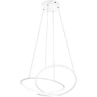 TRIO Darvin hengelampe, lengde 84 cm, matt hvit, metall, CCT