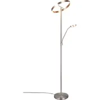 TRIO LED-gulvlampe Willis, nikkel, høyde 180 cm, metall CCT dimmer