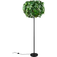Reality Leavy gulvlampe, svart/grønn, høyde 180 cm, 3 lyskilder