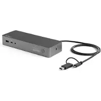 StarTech.com Startech USB-C & USB-A Dock, Hybrid Universal Laptop Docking Station with 100W Power Delivery, Dual Monitor 4K 60Hz HDMI & DisplayPort, 4x USB 3.1 Gen 1 Hub, Gigabit Ethernet (GbE) - Hybrid USB Type-
