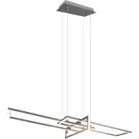 TRIO LED-hengelampe Salinas, 3 000 K, nikkel matt