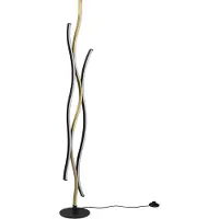 TRIO Blaze LED-gulvlampe med dimmer, CCT, messing