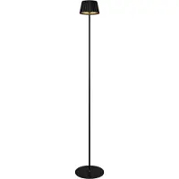 TRIO Suarez LED oppladbar gulvlampe, svart, høyde 123 cm, metall