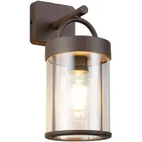 Reality Utendørs vegglampe Almeria, rust, aluminium, høyde 29 cm, IP44