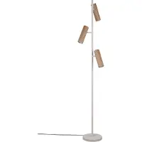 TRIO Gulvlampe Soka, brun/grå, høyde 150 cm, metall, 3 lyskilder