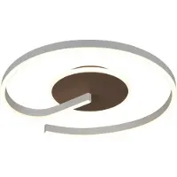 Reality LED-taklampe Calle, kaffe, Ø 50 cm, CCT, dimbar