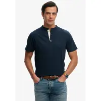 Superdry Classic Cotton Lin Grandad Kortarmet T-skjorte