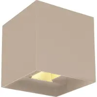 Globo Utendørs LED-vegglampe Veronika, sandfarget, opp/ned, IP54