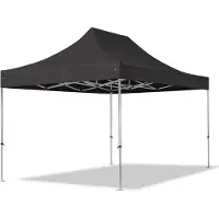 TOOLPORT 3x4,5 m aluminium, pop up partytelt, uten sidepaneler, svart