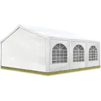 TOOLPORT 5x6 m partytelt, PE-presenning, hvit