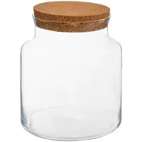 Atmosphera glassvase med kork til kvister i krukke, høyde 21,5 cm