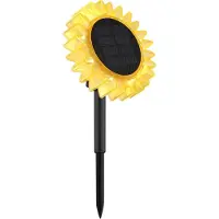 Globo LED-solcellelampe 33598 Solsikke Ø 13 cm, gul, plast