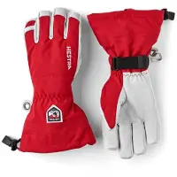 Hestra Army Leather Heli Skihansker, Red