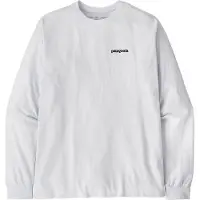 Patagonia P-6 Logo Responsibili Langermet T-skjorte hvit