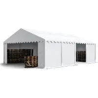 TOOLPORT 5x8 m lagertelt, PVC-presenning, hvit