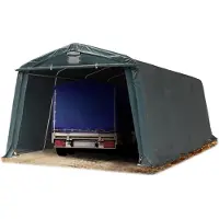 TOOLPORT 3,3 x 6,2 m garasjetelt, PE-presenning, mørkegrønn