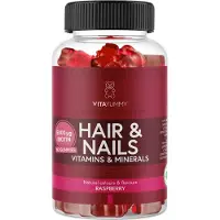 VitaYummy Hår & Negler Gummies Bringebær 60 stk